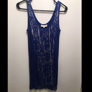 Royal blue mini dress